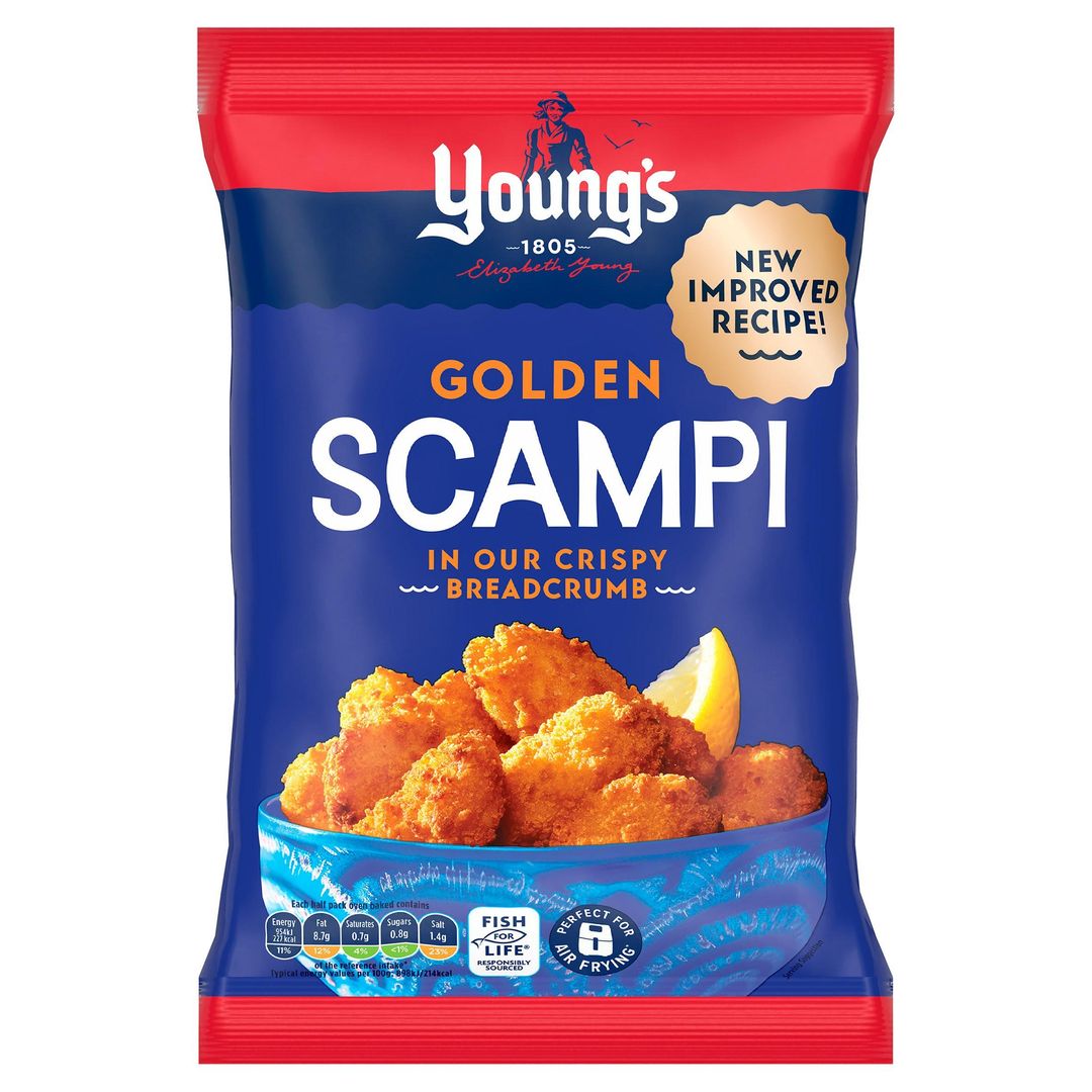 Young's Golden Scampi in Our Crispy Breadcrumb 220g - Image 1
