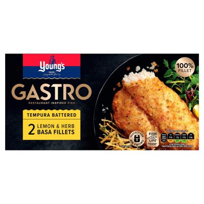 Young's Gastro Tempura Battered 2 Lemon & Herb Basa Fillets 310g - Thumbnail 2