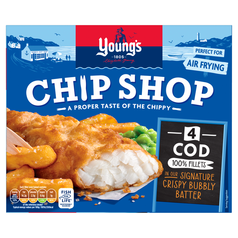 Young's Chip Shop 4 Cod Fillets 400g - Image 1