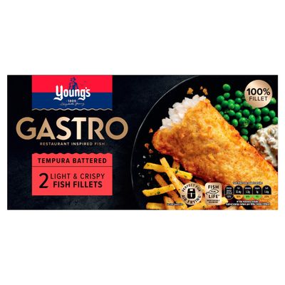 Young's Gastro Tempura Battered 2 Light & Crispy Fish Fillets 270g - Thumbnail 2