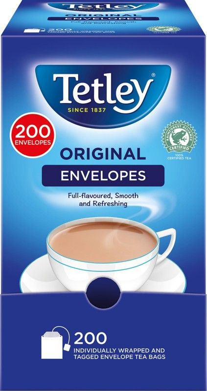 Tetley Orignal Tea Bags Indivually Wrapped and Enveloped (Pack 200) - - Image 1