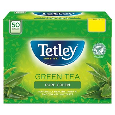 Tetley Pure Green 50 Tea Bags 100g - Thumbnail 2