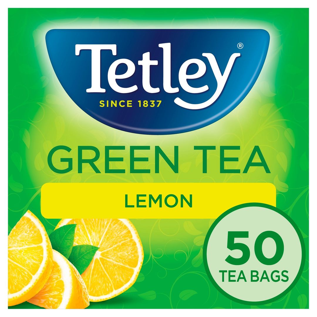 Tetley Green Tea Lemon Tea Bags x50 - Image 1