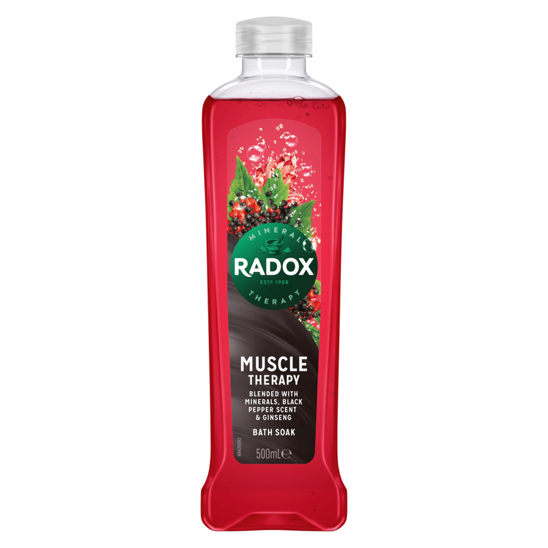 Radox Nature Inspired Fragrance Bath Soak, Muscle Therapy, 6 Pack, 500ml - Buy 6 - Image 1