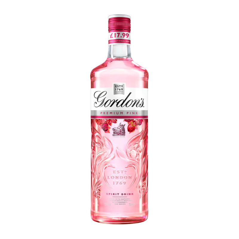 Gordon's Premium Pink Gin Based Flavoured Spirit Drink 35% vol 70cl - Image 1