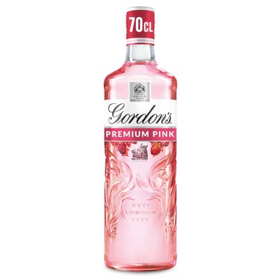 Gordon's Premium Pink Gin Based Flavoured Spirit Drink 35% vol 70cl - Thumbnail 2