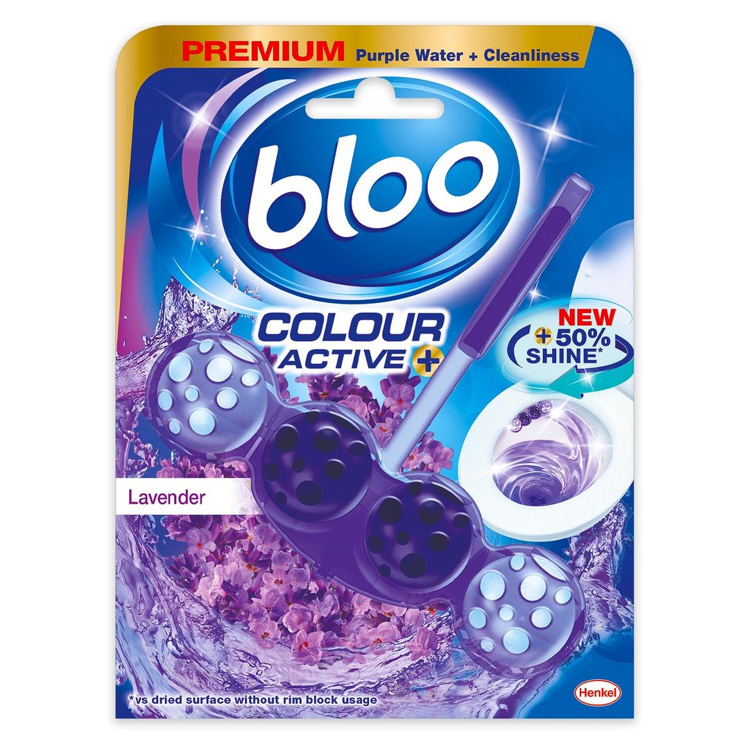 Bloo Colour Active Toilet Rim Block 50g - Lavender - Image 1