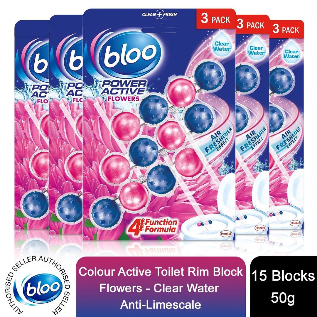 Bloo Power Active Flower Rim Blocks 3 x 50g - Image 1
