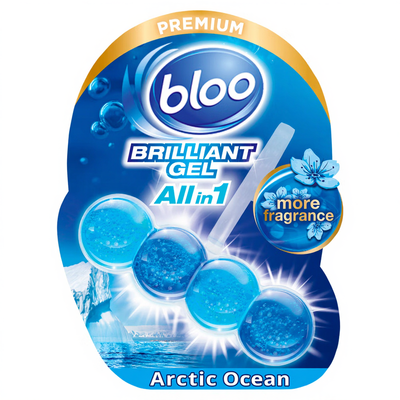 Bloo Toilet Rim Blocks Brilliant Gel All in 1 Cleaner Arctic Ocean Scent - 1 - Thumbnail 2