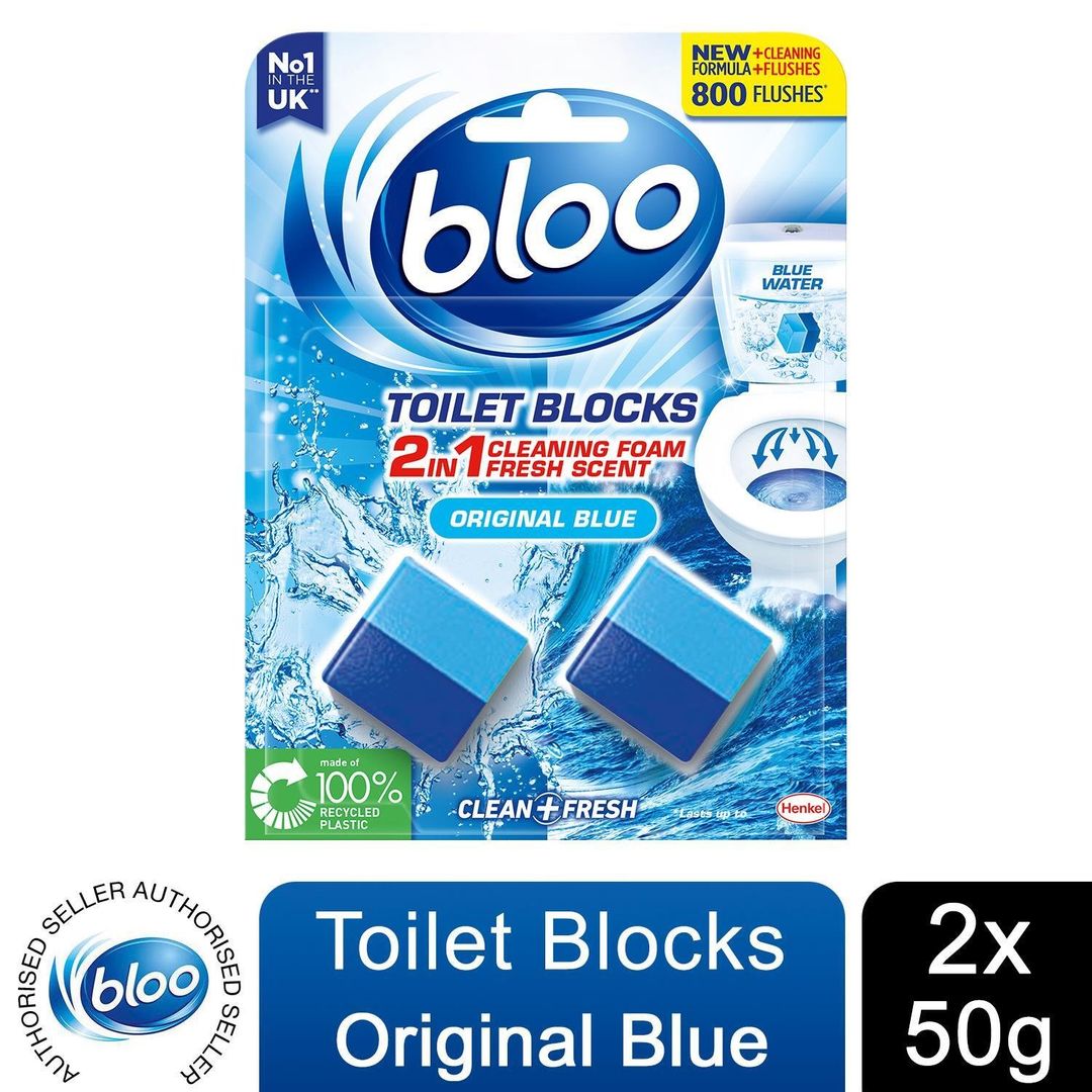Bloo Toilet Rim Blocks Original Blue CleanFresh with Fresh Fragrance - 1 - Image 1