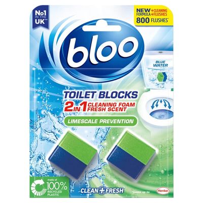 Bloo Toilet Rim Blocks Limescale Prevention with 2in1 Cleaning Foam - 1