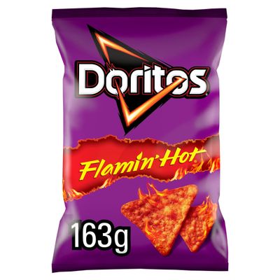 Doritos Flamin' Hot Sharing Bag Crisps 163g
