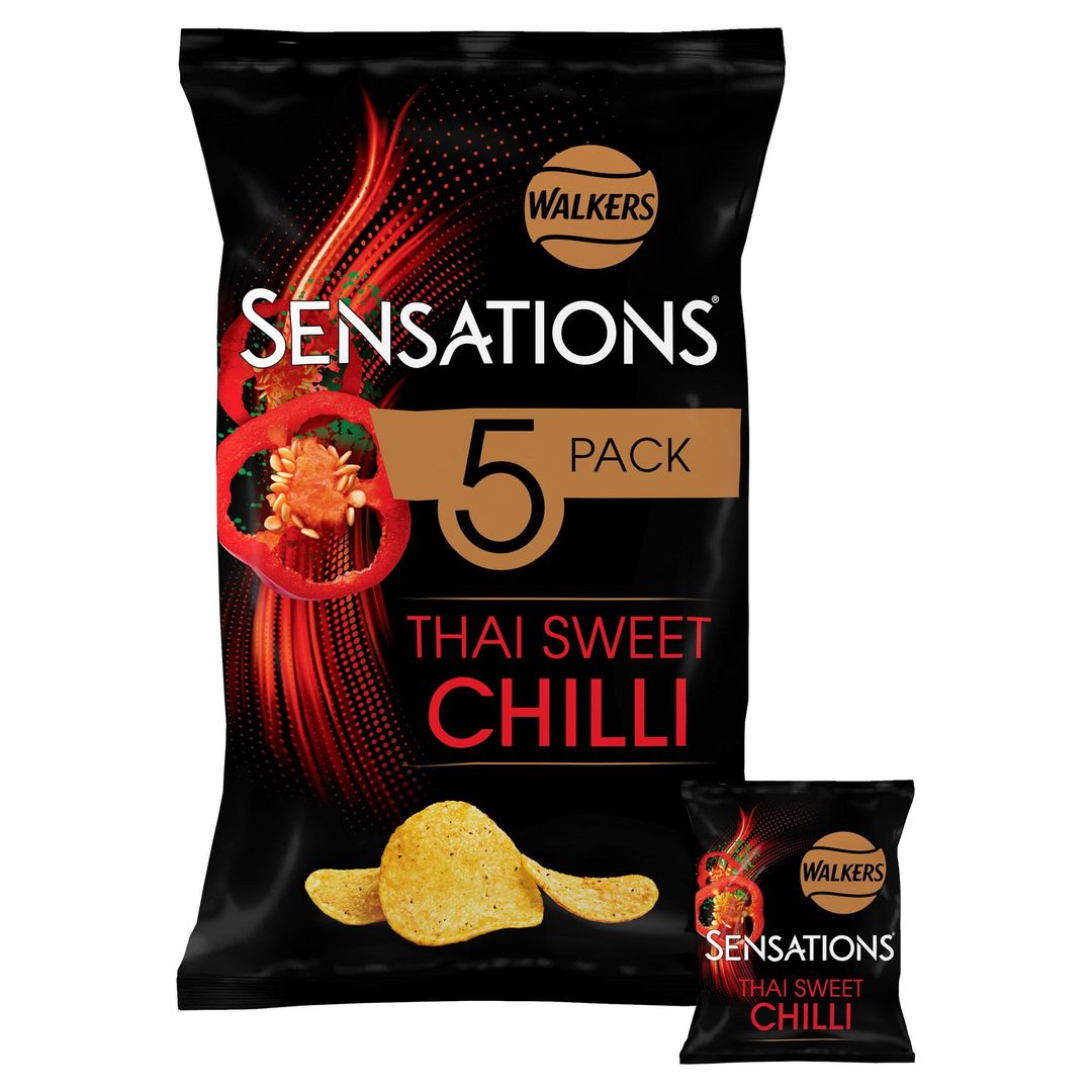 Walkers Sensations Thai Sweet Chilli Multipack Crisps 5x25g - Image 1