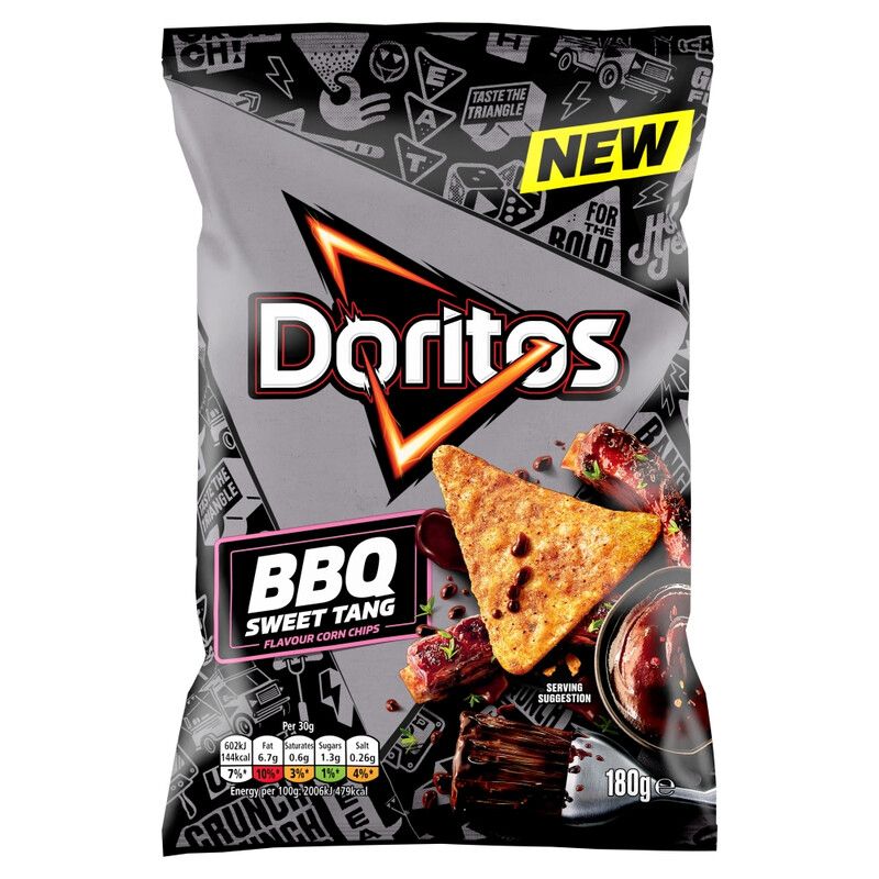 Doritos Sweet BBQ Tortilla Chips Sharing Bag Crisps 180g - Image 1