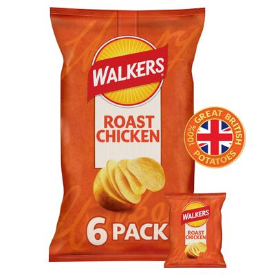Walkers Roast Chicken Multipack Crisps 6x25g - Thumbnail 2