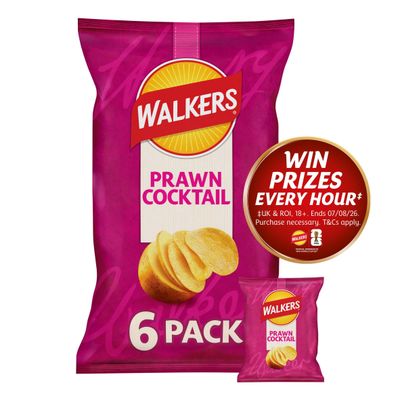 Walkers Prawn Cocktail Multipack Crisps 6 x 25g - Thumbnail 2