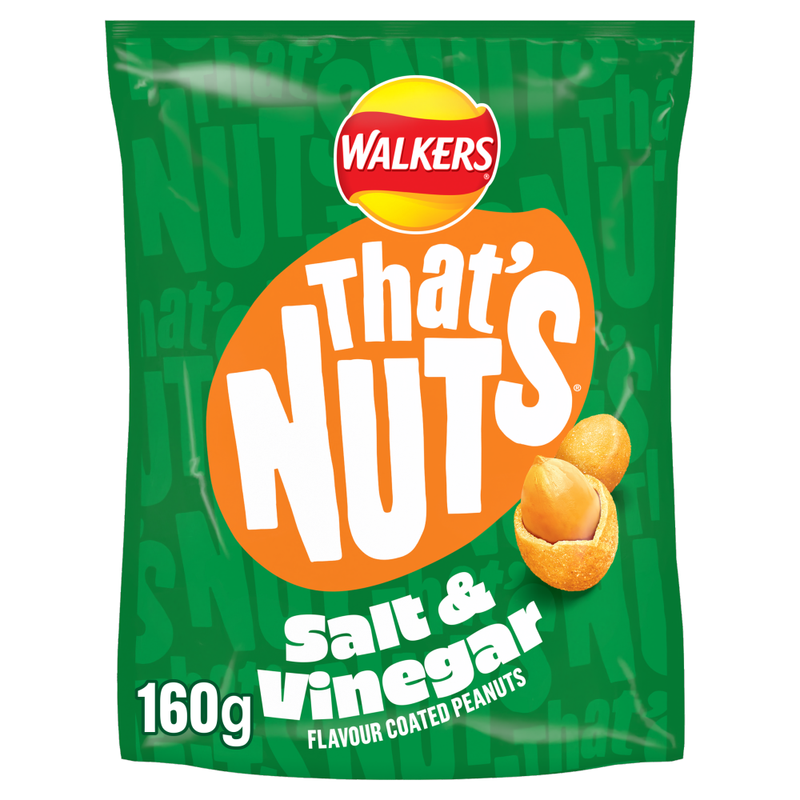 That’s Nuts Walkers Salt & Vinegar Sharing Coated Peanuts 160g - Image 1