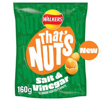 That’s Nuts Walkers Salt & Vinegar Sharing Coated Peanuts 160g - Thumbnail 2