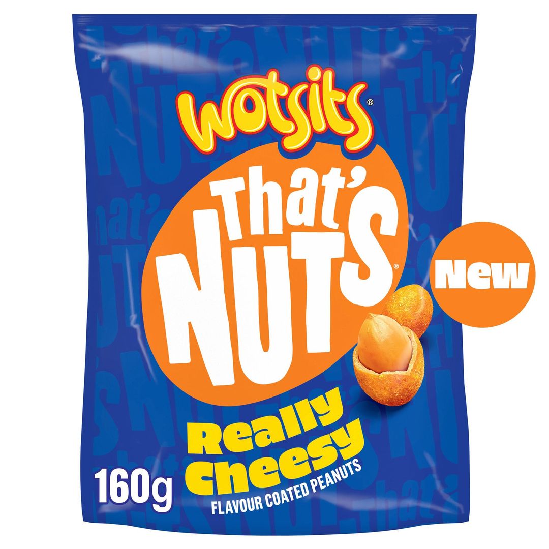 That’s Nuts Wotsits Really Cheesy Sharing Coated Peanuts 160g - Image 1