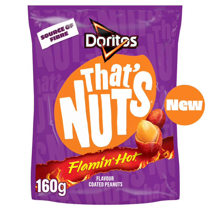 That’s Nuts Doritos Flamin’ Hot Sharing Coated Peanuts 160g - Image 1
