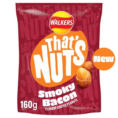 That’s Nuts Walkers Smoky Bacon Sharing Coated Peanuts 160g - Thumbnail 2