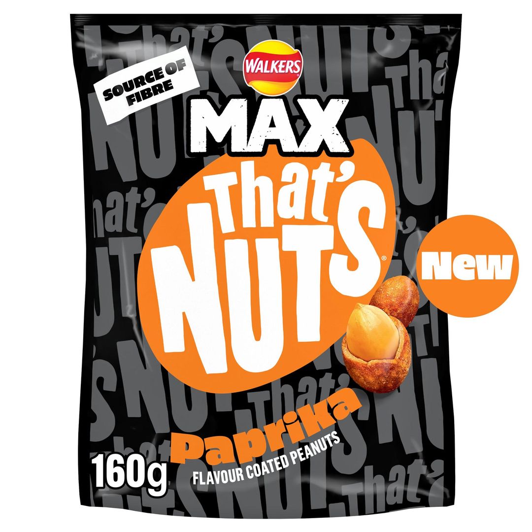 That’s Nuts Walkers Max Paprika Sharing Coated Peanuts 160g - Image 1