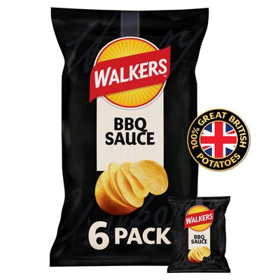 Walkers BBQ Sauce Multipack Crisps 6x25g - Thumbnail 2