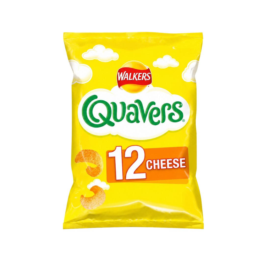 Walkers Quavers Cheese Multipack Snacks Crisps 12 x 16g - Image 1