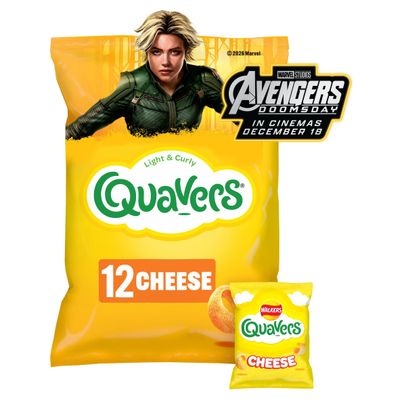 Walkers Quavers Cheese Multipack Snacks Crisps 12 x 16g - Thumbnail 2