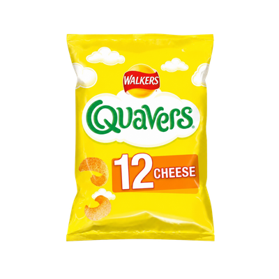 Walkers Quavers Cheese Multipack Snacks Crisps 12 x 16g