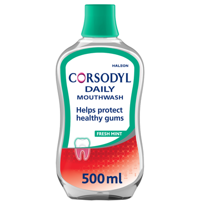 Corsodyl Fresh Mint Daily Mouthwash 500ml