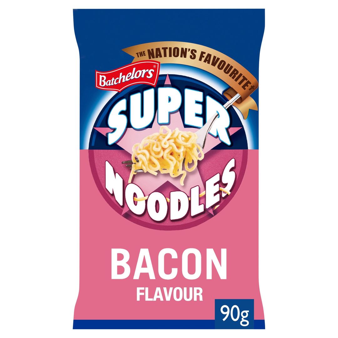 Batchelors Super Noodles Bacon Noodle Block 90g - Image 1