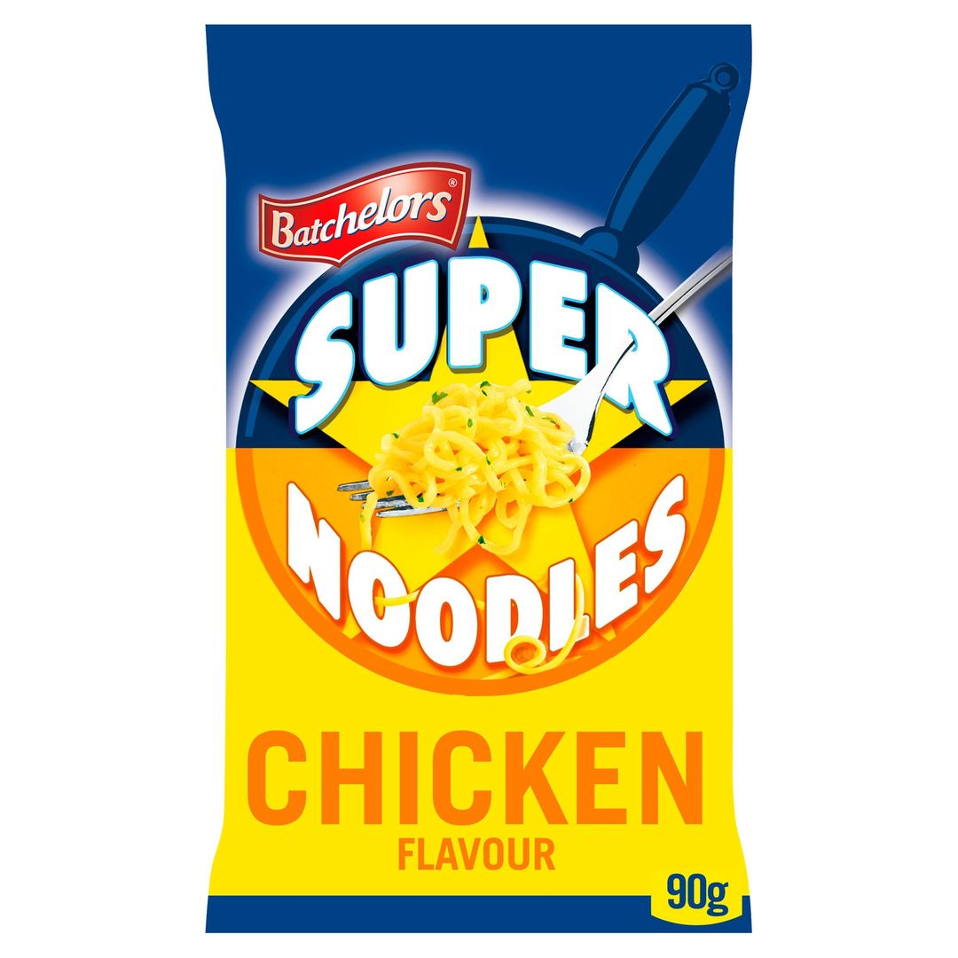 Batchelors Super Noodles Chicken Flavour Instant Noodle Block 90g - Image 1