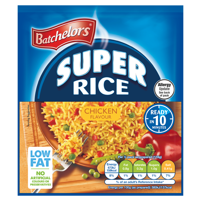 Batchelors Super Rice Chicken Flavour packet rice 90g - Image 1