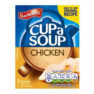 Batchelors Cup a Soup Chicken Instant Cup Soup Sachets x3 56g - Thumbnail 2