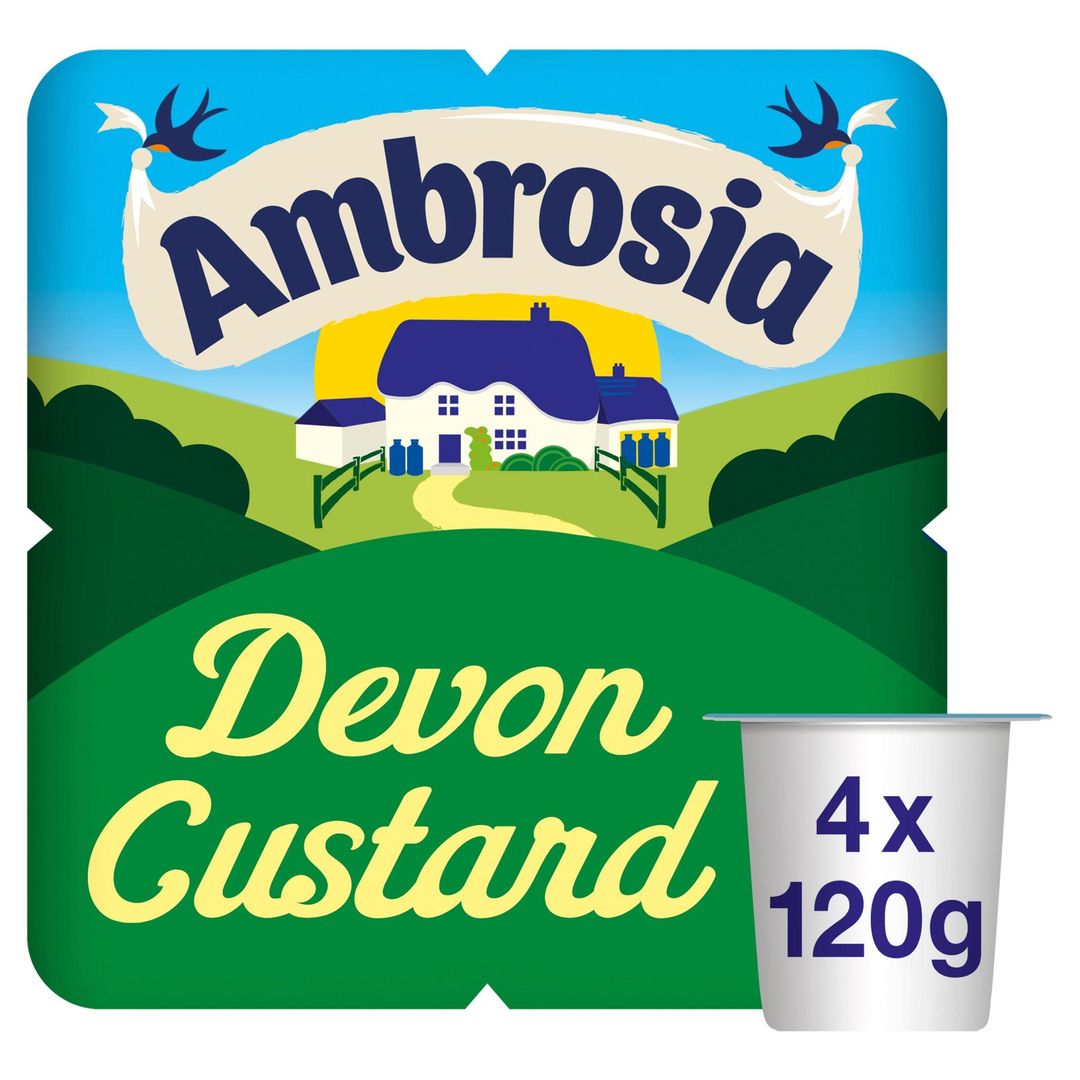 Ambrosia Devon Custard Dessert Snack Pots Multipack 4 x 120g - Image 1