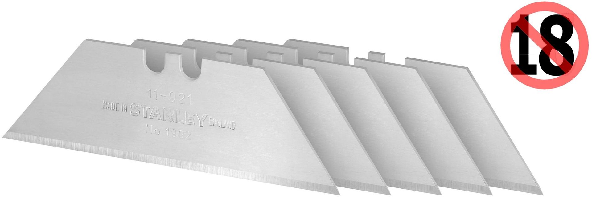 Stanley 0-11-921 Pack of 5 heavy Duty Replacement Utility Blades - Image 1