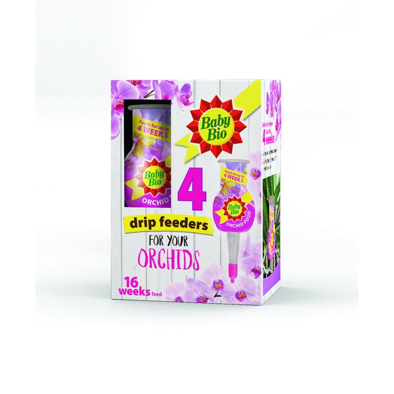 Pack of 4 Baby Bio Orchid Drippers - White and Pink - Image 1