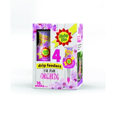 Pack of 4 Baby Bio Orchid Drippers - White and Pink