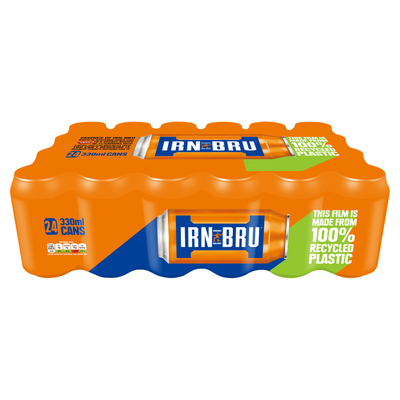 IRN-BRU Regular Soft Drink Can Multipack 24x330ml - Thumbnail 2