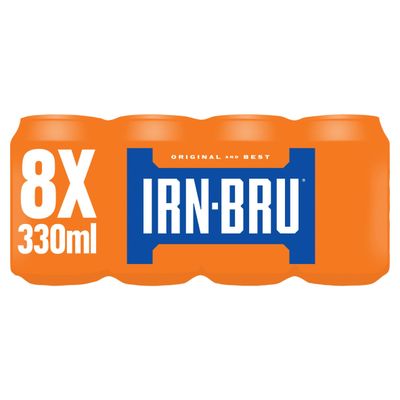 IRN-BRU Regular Soft Drink Can Multipack 8x330ml - Thumbnail 2