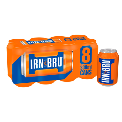 IRN-BRU Regular Soft Drink Can Multipack 8x330ml