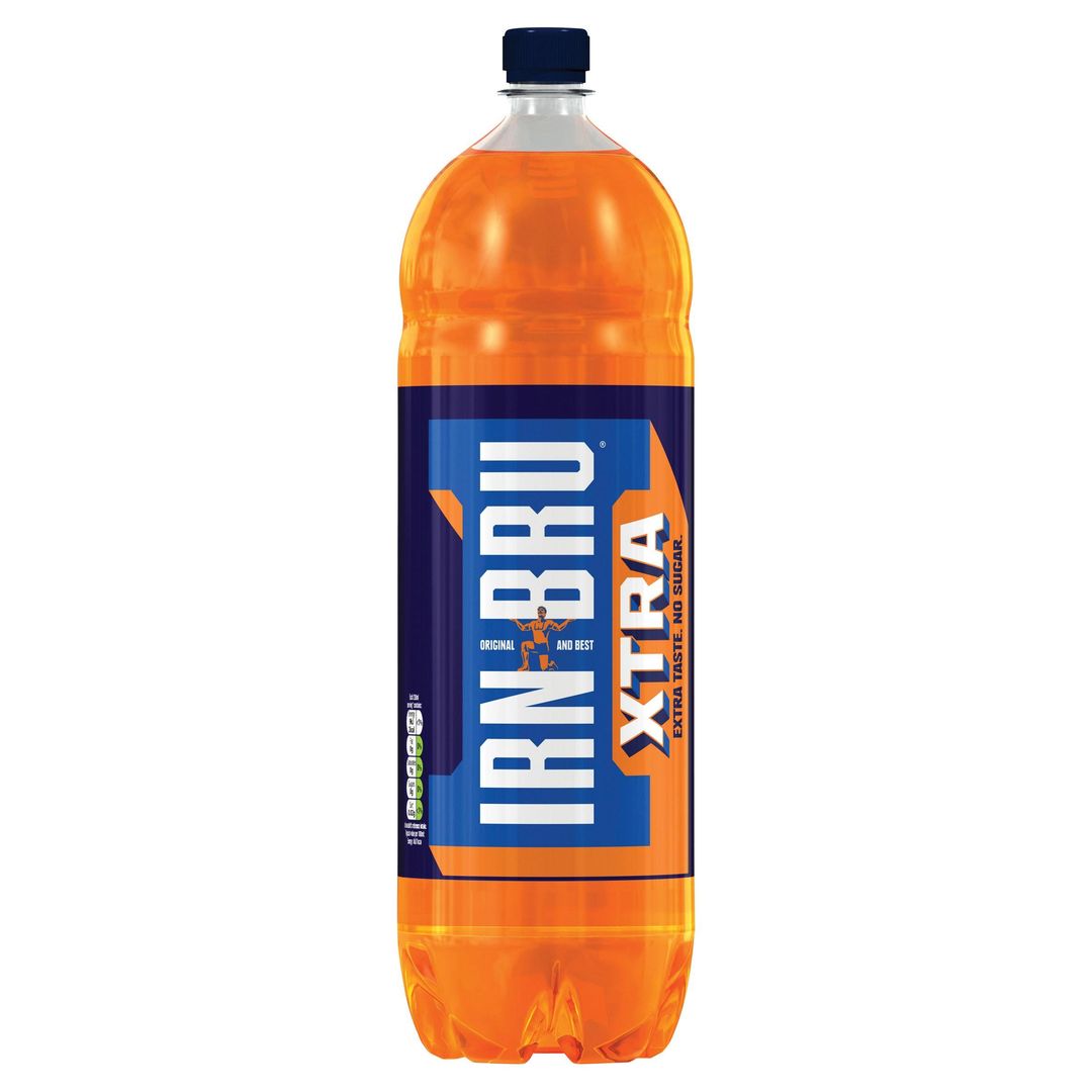 IRN-BRU Xtra No Sugar Soft Drink Bottle 2L - Image 1
