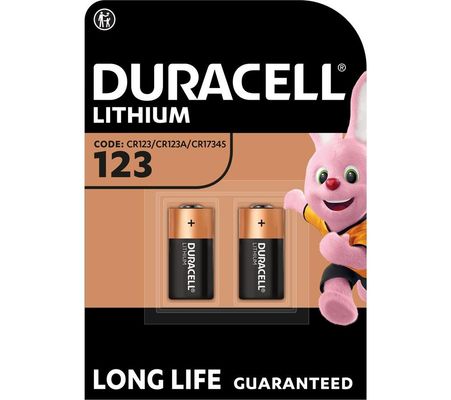 DURACELL DL123A/CR123A/EL123A Ultra Photo 123A Batteries - Pack of 2