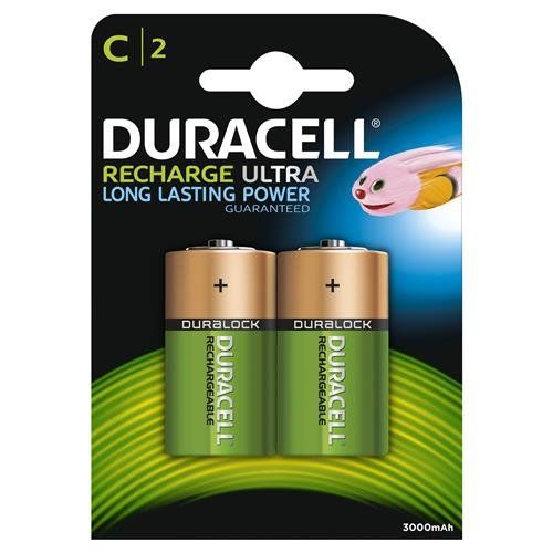 Duracell C Cell 3000Mah Rechargeable Batteries (Pack 2) S3091 - Image 1