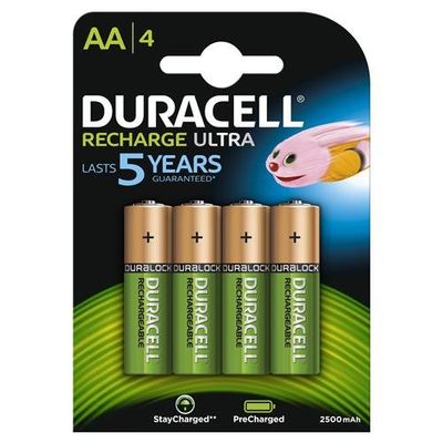 Duracell Aa Cell 2500Mah Rechargeable Batteries (Pack 4) S7661