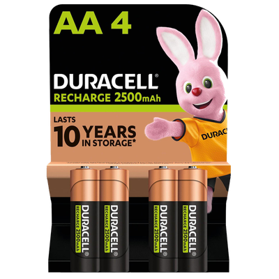 Duracell Aa Cell 2500Mah Rechargeable Batteries (Pack 4) S7661 - Thumbnail 4