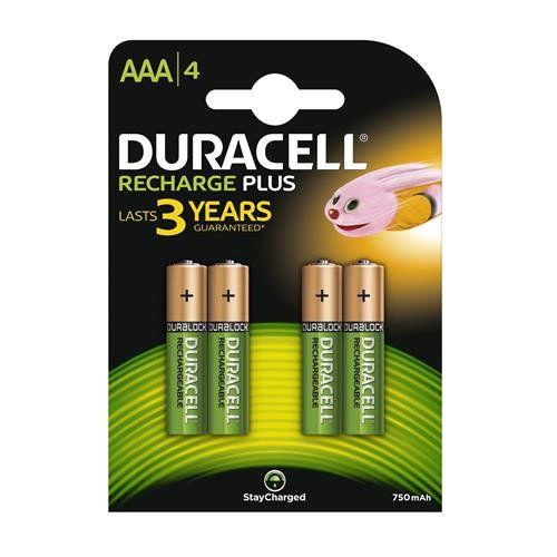 Duracell AAA (4pcs) Rechargeable battery Nickel-Metal Hydride (NiMH) - Image 1