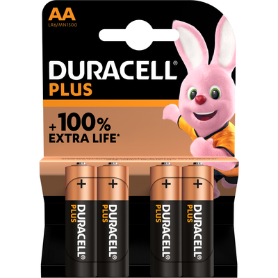 Duracell Plus Power AA Batteries - 4