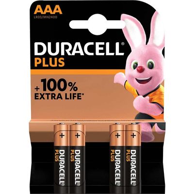 Duracell Plus Power AAA Batteries - 4